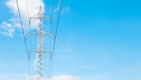輸電線塔、電力分配。