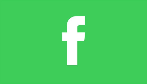 綠色背景的facebook標識